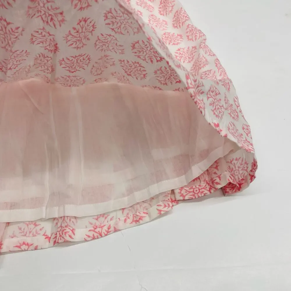 NWT Mer St. Barth Size 6 Daphne Flutter Sleeve Dress in Pink Star